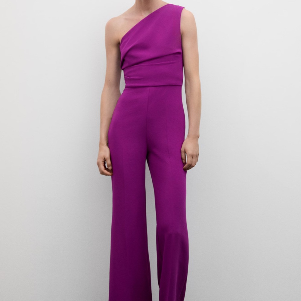 NWOT Mango Vibrant Purple One-Shoulder Jumpsuit sold out on the website